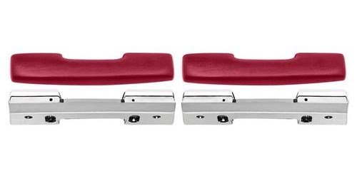 R4802 Standard Front Arm Rest Kit; 1965-67 Nova, 1967 Camaro / Firebird Red