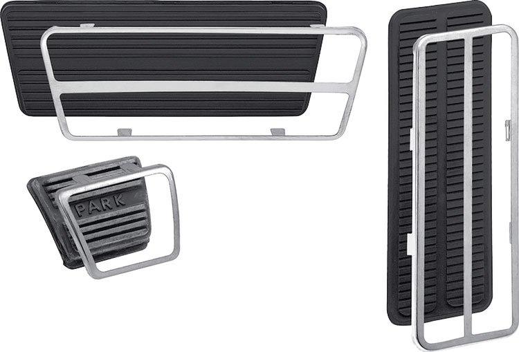 R5004 Pedal Pad Kit 1967-77 GM; Auto Trans; 6-Piece Kit