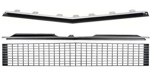R50271C 1967-68 Camaro RS; Stage 1 Grill Kit; Grill and Grill Moldings Only; With Chrome Accents