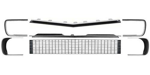 R50272C 1967-68 Camaro RS; Stage 2 Grill Kit; Grill, Grill Moldings, Headlamp Bezels & Moldings; Blk & Chrm