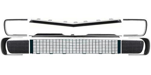 R50273B 1967-68 Camaro RS; Stage 3 Grill Kit; Grill, Moldings, Bezels, & Door Covers; Black