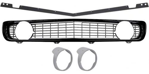 Chevrolet Camaro Complete Standard Black Grille Kit With Headlight Bezels