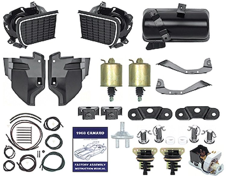 R6800 1968 Camaro RS Headlamp Restoration Kit ; w/o Headlight Door Chrome Accents