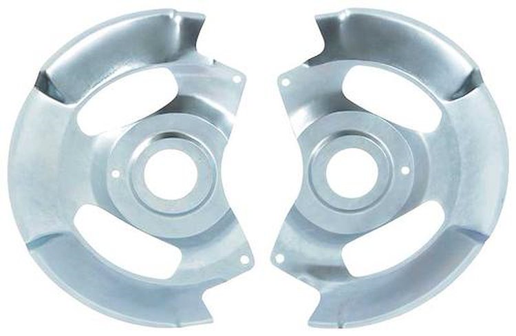 R7081 1970-90 Front Disc Brake Backing Plate; Pair