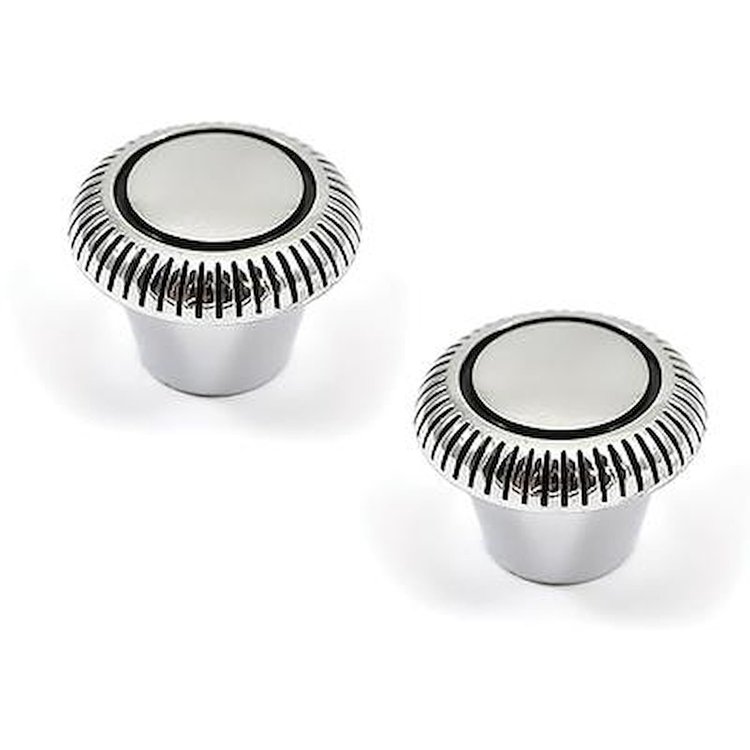 RD1904T 1970-72 Oldsmobile Cutlass Supreme, Cutlass, 442; Radio Knob; Chrome W/Black Accents