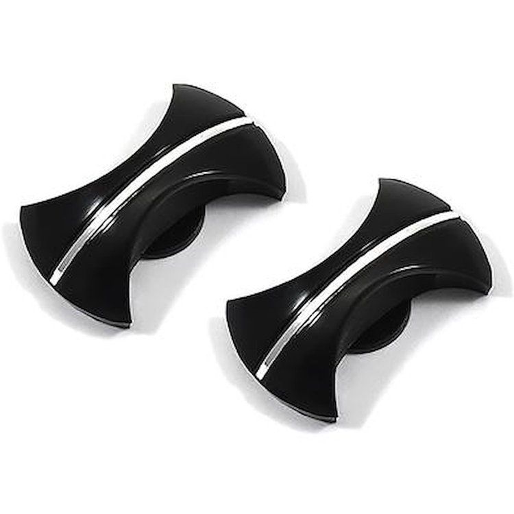 RD2307T 1968 Oldsmobile Cutlass, 442, F85; Outer Radio Knobs; Black with Chrome Stripe