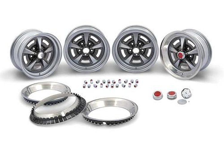 Rally II Wheel Kit Size: 15" X 7", with Red Center Caps