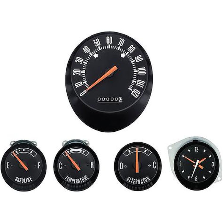 RM4120 Dash Gauges Standard With Clock 1970 Challenger