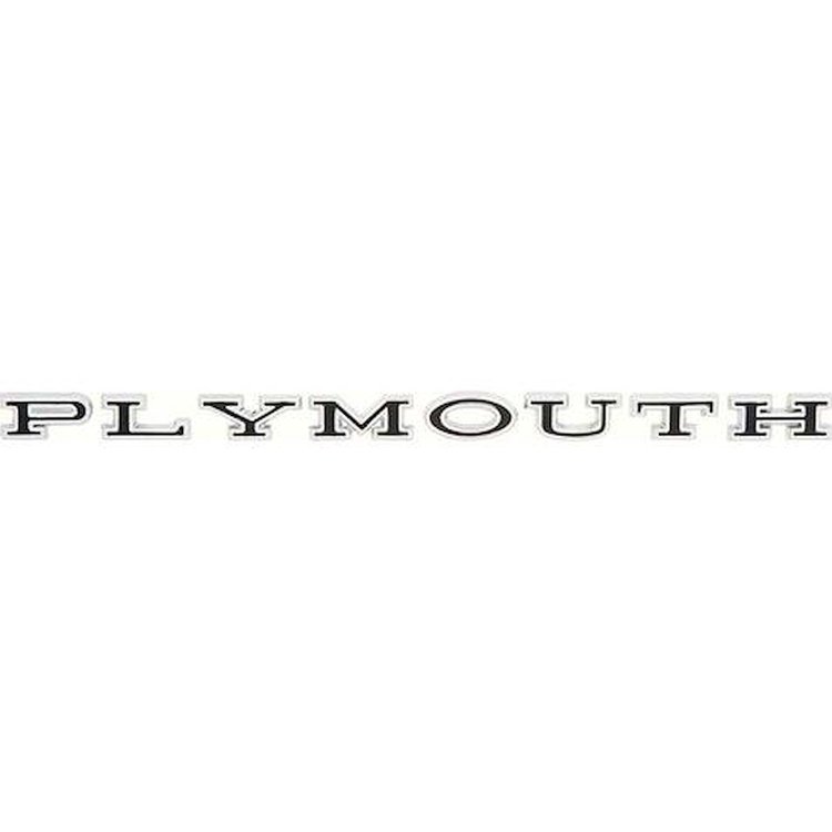 RM4124 "Plymouth" Hood Or Trunk Emblem Set 1966-71 Plymouth; 8 Letter Set; Mopar Licensed