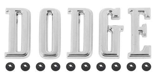 "DODGE" Hood Emblem Set for 1966 Dodge Charger, Coronet