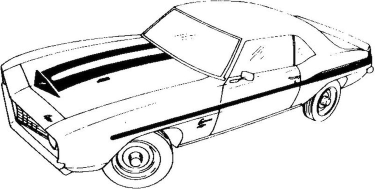 SK301 SYC Yenko Complete Stripe Set 1969 Camaro; Black; Officially Licensed!