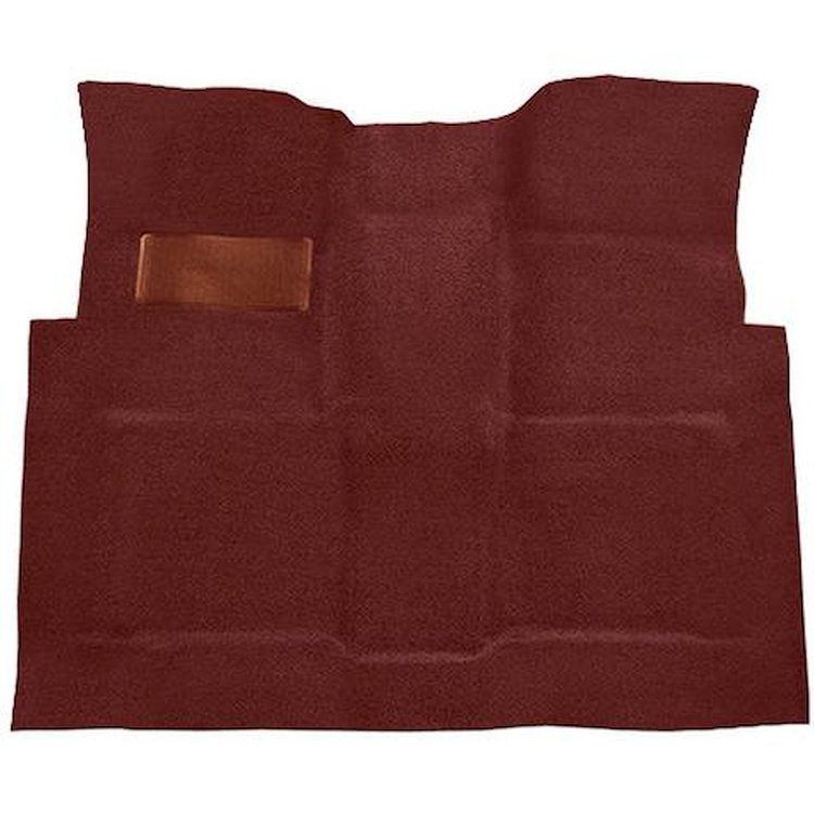 T1137215 1960-66 GM Pickup; Reg Cab; Molded Carpet Kit; Loop; Standard Backing; Floor Shift; 4-Speed; High Hump; 2WD/4WD; Maroon
