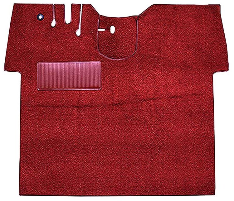 T1148102 1955-59 Chevy/GMC Truck; Carpet Kit; Full Floor; w/ Holes; Flat Floor; Cut & Sewn; Daytona; Red