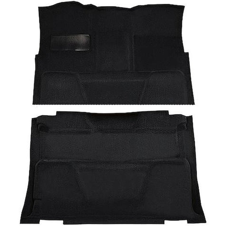 T1197201 1974-80 Chevrolet, GMC Pickup; Crew Cab; Molded Carpet Kit; Cut Pile; Standard Backing; Column Shift; Automatic or 3-Sp