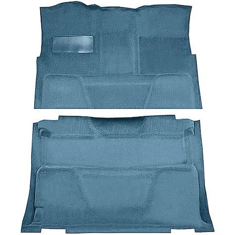 T1197203 1974-80 Chevrolet, GMC Pickup; Crew Cab; Molded Carpet Kit; Cut Pile; Standard Backing; Column Shift; Automatic or 3-Sp