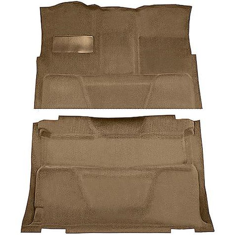 T1197218 1974-80 Chevrolet, GMC Pickup; Crew Cab; Molded Carpet Kit; Cut Pile; Standard Backing; Column Shift; Automatic or 3-Sp