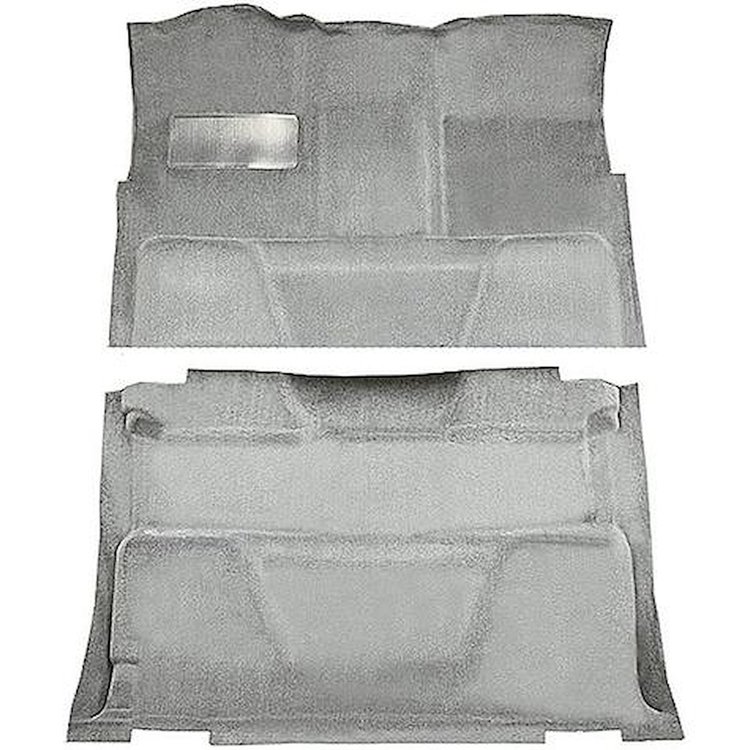 T1197223 1974-80 Chevrolet, GMC Pickup; Crew Cab; Molded Carpet Kit; Cut Pile; Standard Backing; Column Shift; Automatic or 3-Sp