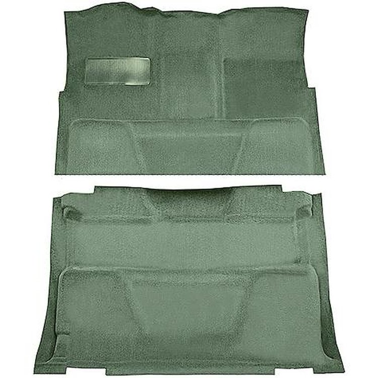 T1197248 1974-80 Chevrolet, GMC Pickup; Crew Cab; Molded Carpet Kit; Cut Pile; Standard Backing; Column Shift; Automatic or 3-Sp