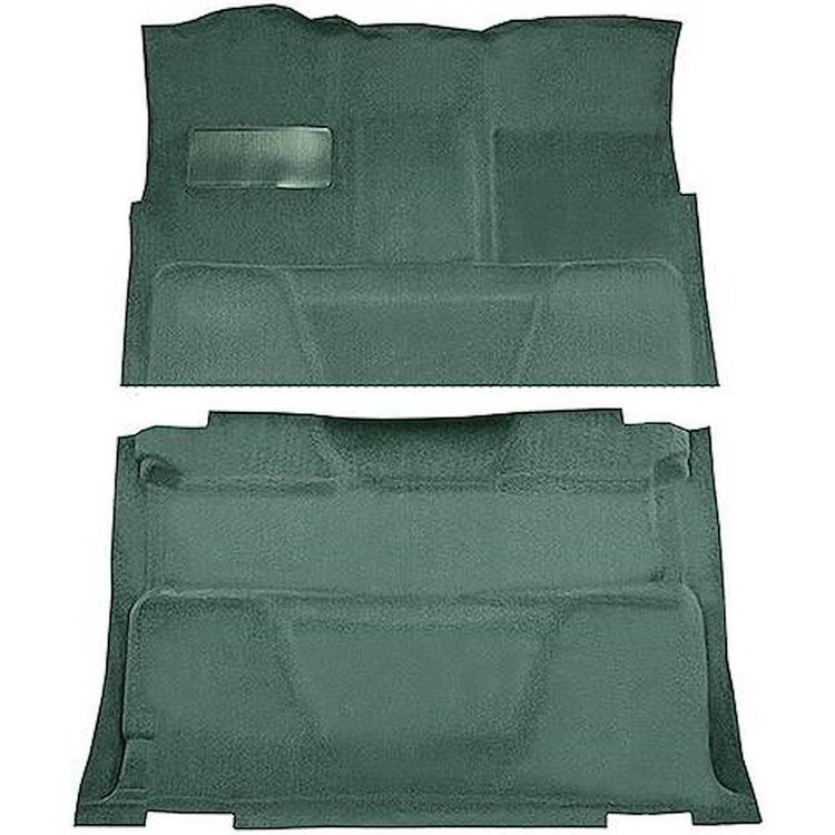 T1197250 1974-80 Chevrolet, GMC Pickup; Crew Cab; Molded Carpet Kit; Cut Pile; Standard Backing; Column Shift; Automatic or 3-Sp