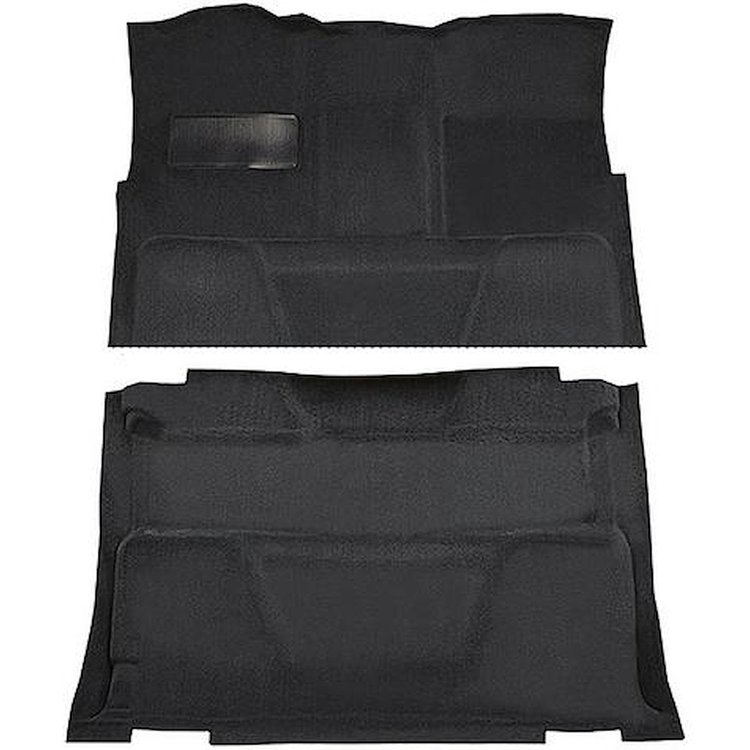 T1197257 1974-80 Chevrolet, GMC Pickup; Crew Cab; Molded Carpet Kit; Cut Pile; Standard Backing; Column Shift; Automatic or 3-Sp