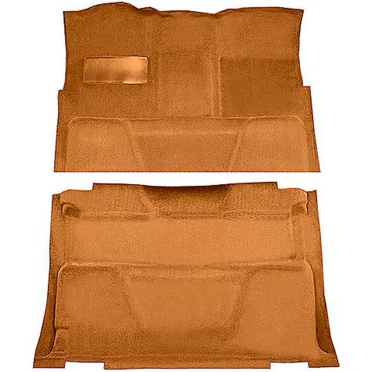 T1197281 1974-80 Chevrolet, GMC Pickup; Crew Cab; Molded Carpet Kit; Cut Pile; Standard Backing; Column Shift; Automatic or 3-Sp