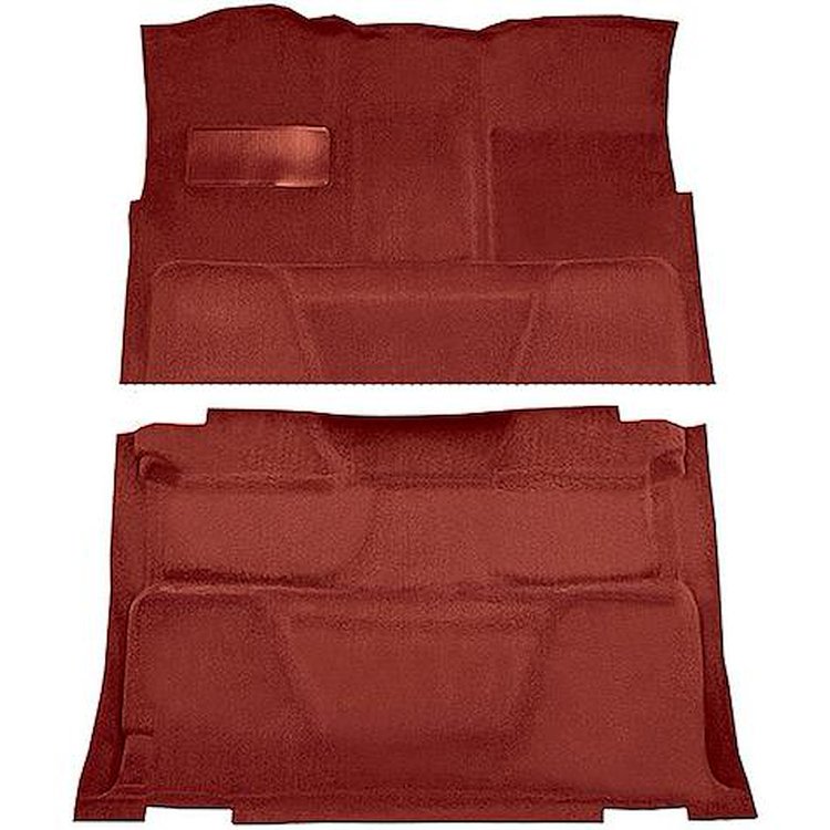 T1197302 1973-74 Chevrolet, GMC Pickup; Crew Cab; Molded Carpet Kit; Loop; Standard Backing; Column Shift; Automatic or 3-Speed