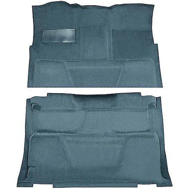 T1197384 1973-74 Chevrolet, GMC Pickup; Crew Cab; Molded Carpet Kit; Loop; Standard Backing; Column Shift; Automatic or 3-Speed