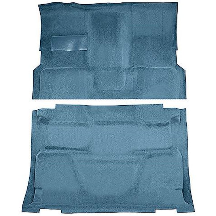 T1197403 1974-80 Chevrolet, GMC Pickup; Crew Cab; Molded Carpet Kit; Cut Pile; Standard Backing; Column Shift; TH400; High Hump;