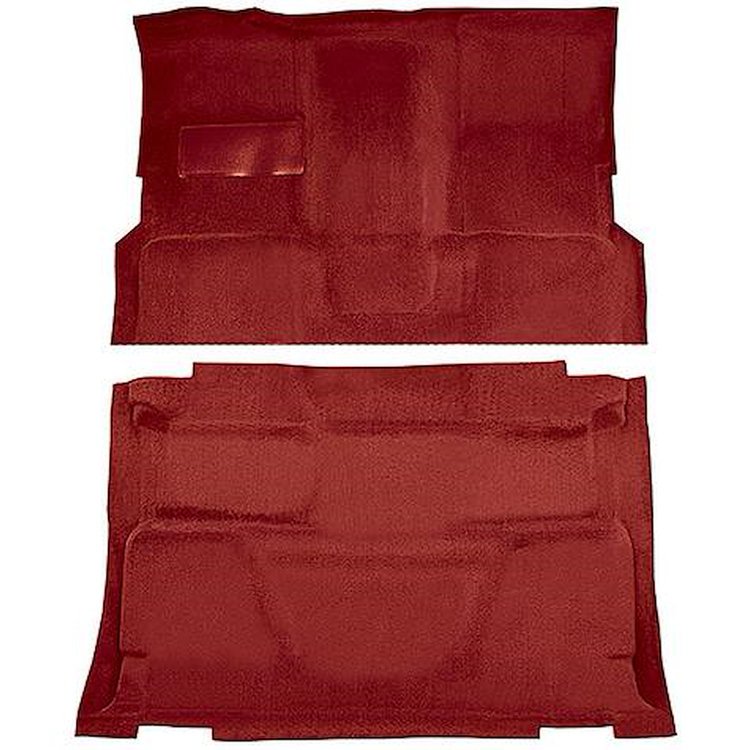 T1197421 1974-80 Chevrolet, GMC Pickup; Crew Cab; Molded Carpet Kit; Cut Pile; Standard Backing; Column Shift; TH400; High Hump;