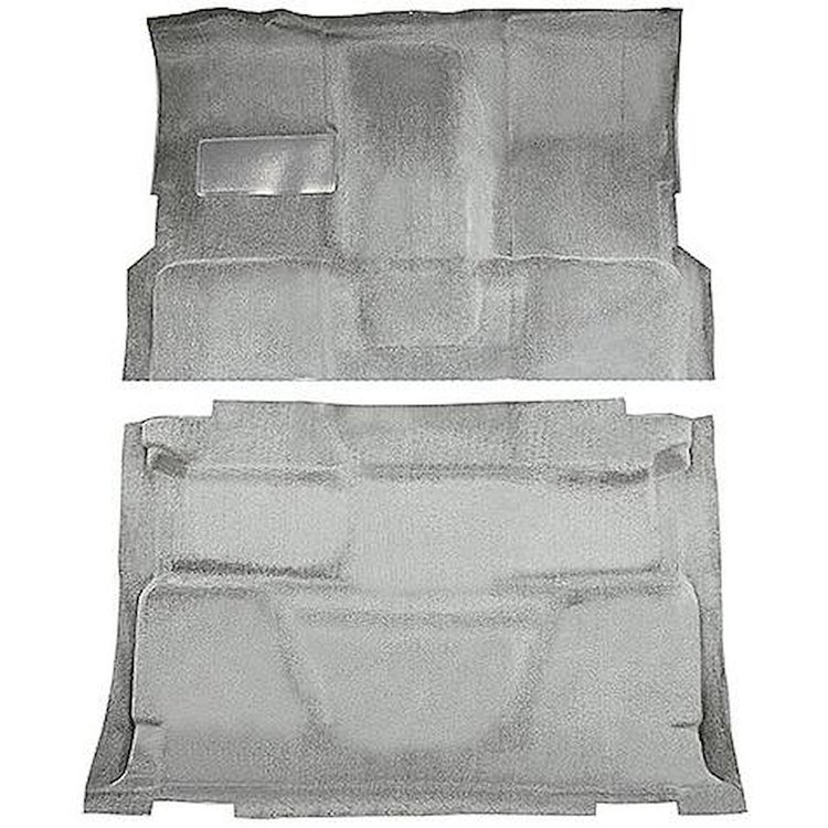 T1197423 1974-80 Chevrolet, GMC Pickup; Crew Cab; Molded Carpet Kit; Cut Pile; Standard Backing; Column Shift; TH400; High Hump;