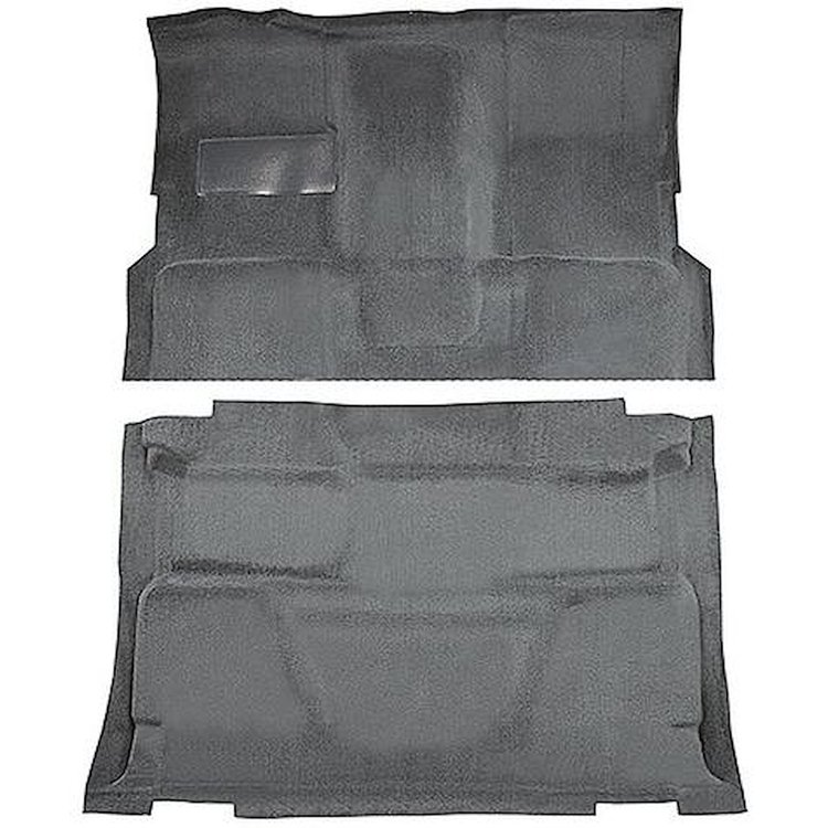 T1197447 1974-80 Chevrolet, GMC Pickup; Crew Cab; Molded Carpet Kit; Cut Pile; Standard Backing; Column Shift; TH400; High Hump;
