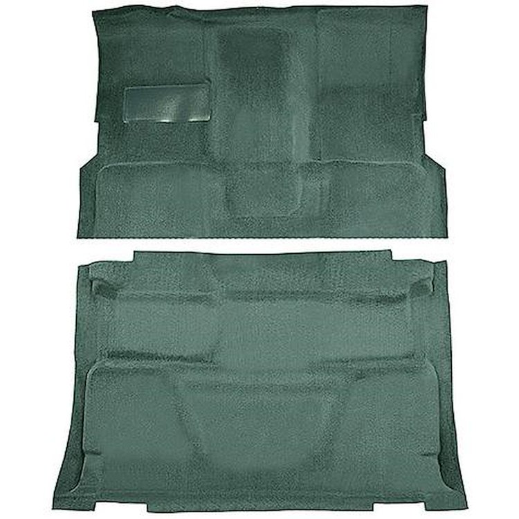 T1197450 1974-80 Chevrolet, GMC Pickup; Crew Cab; Molded Carpet Kit; Cut Pile; Standard Backing; Column Shift; TH400; High Hump;