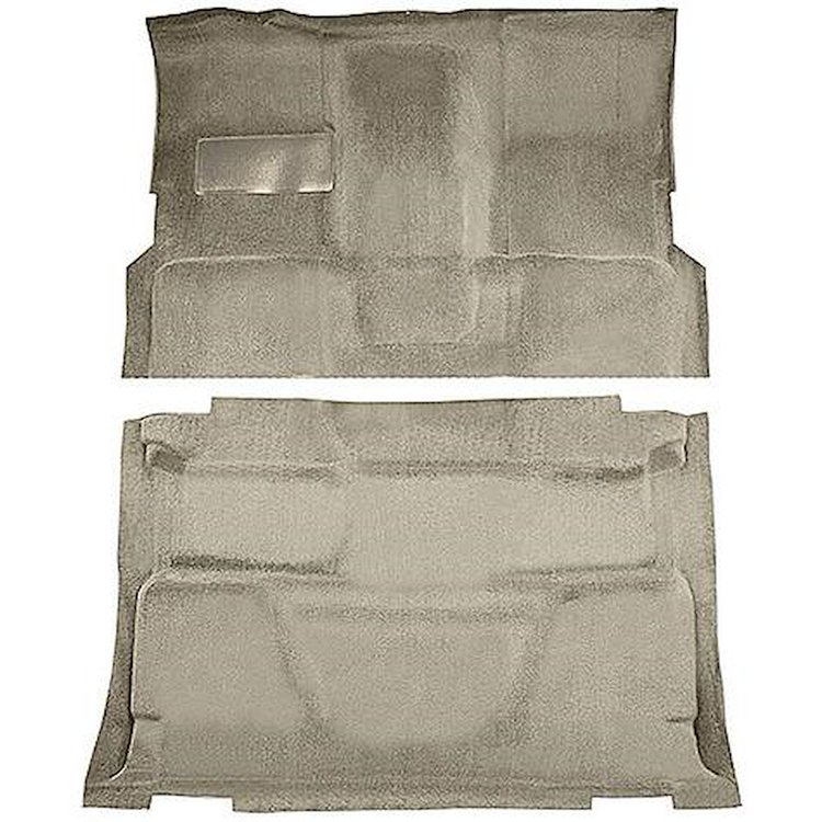 T1197452 1974-80 Chevrolet, GMC Pickup; Crew Cab; Molded Carpet Kit; Cut Pile; Standard Backing; Column Shift; TH400; High Hump;