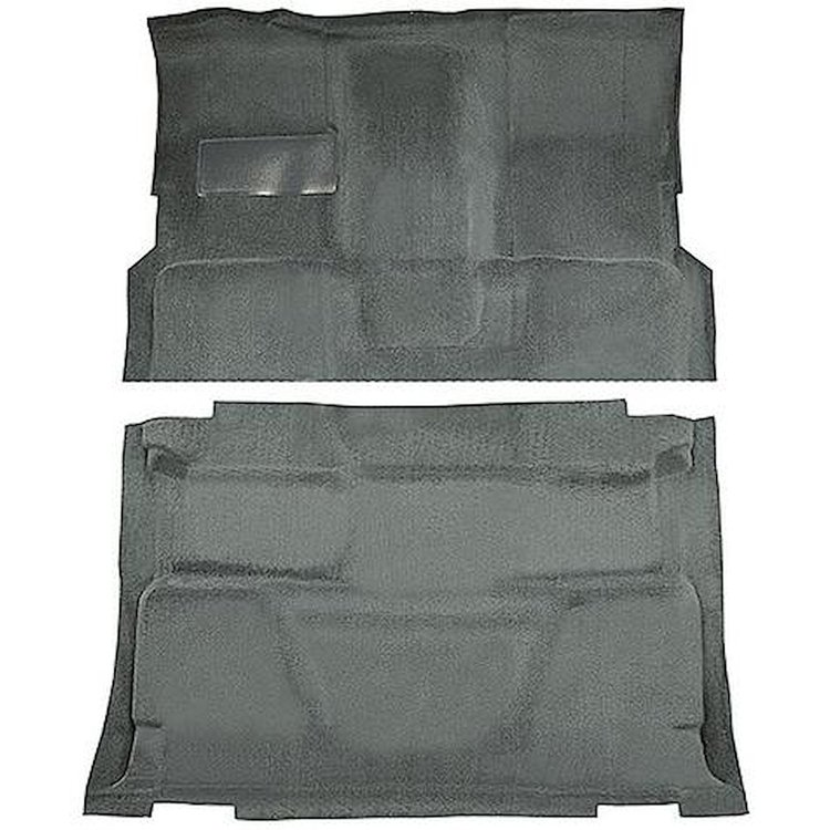 T1197456 1974-80 Chevrolet, GMC Pickup; Crew Cab; Molded Carpet Kit; Cut Pile; Standard Backing; Column Shift; TH400; High Hump;