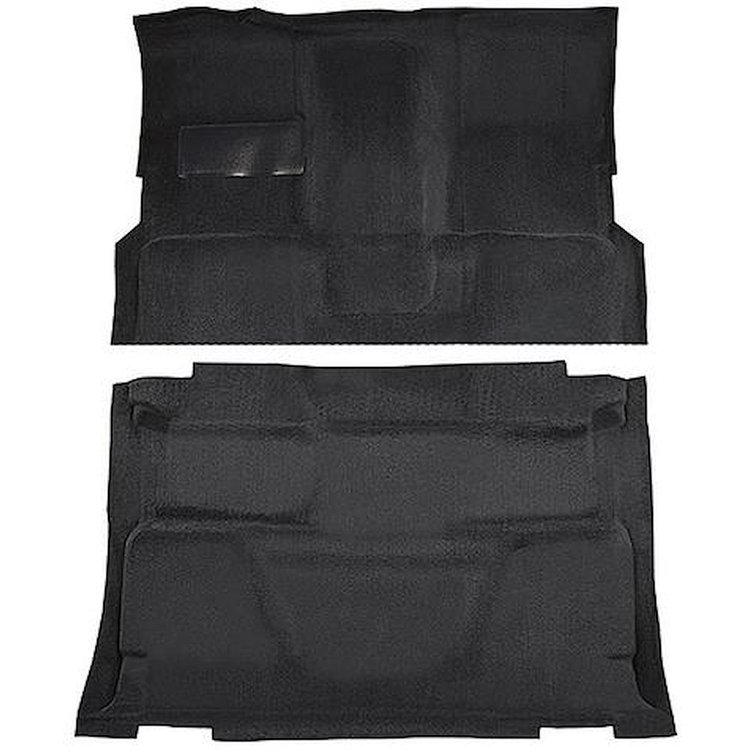 T1197457 1974-80 Chevrolet, GMC Pickup; Crew Cab; Molded Carpet Kit; Cut Pile; Standard Backing; Column Shift; TH400; High Hump;