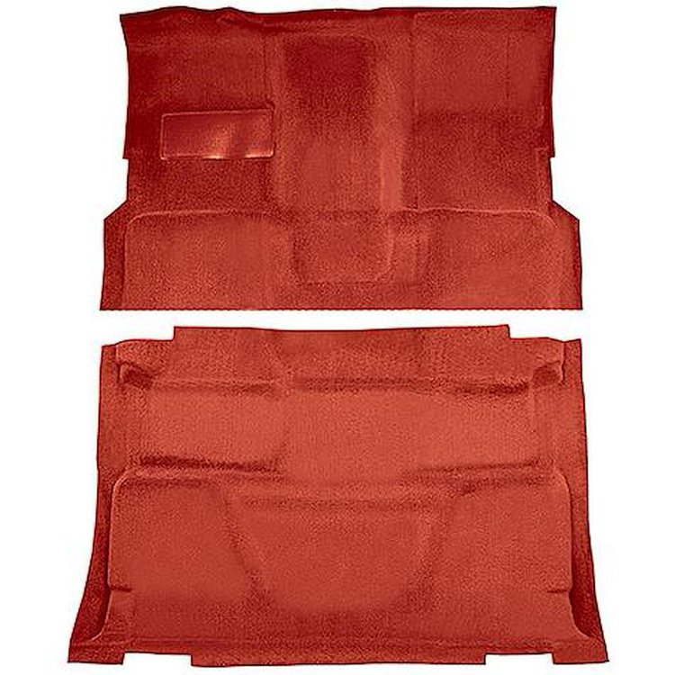 T1197458 1974-80 Chevrolet, GMC Pickup; Crew Cab; Molded Carpet Kit; Cut Pile; Standard Backing; Column Shift; TH400; High Hump;