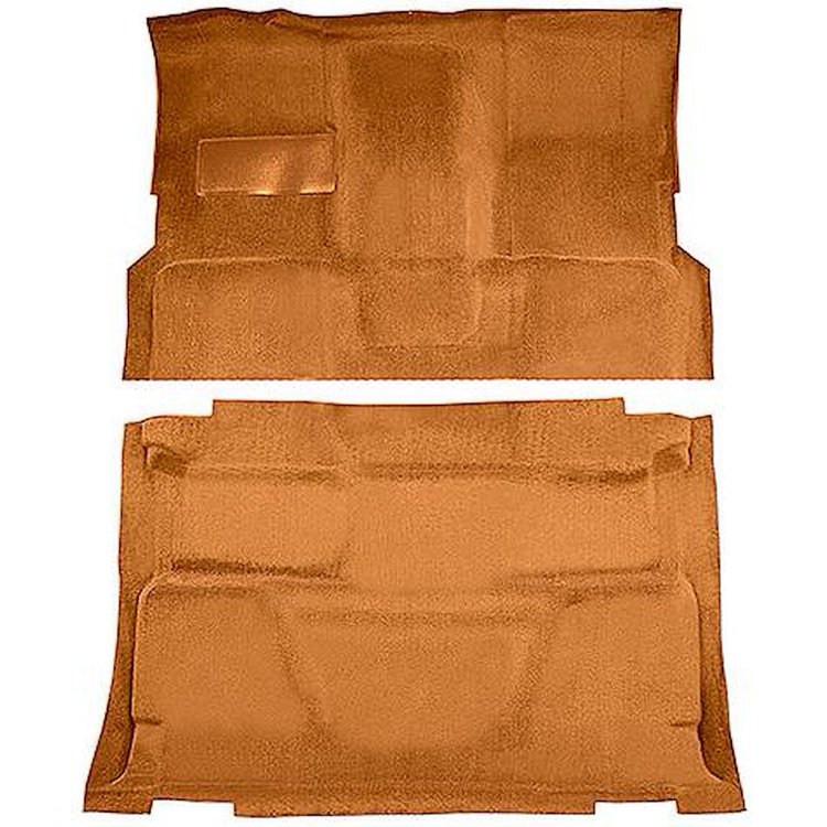 T1197481 1974-80 Chevrolet, GMC Pickup; Crew Cab; Molded Carpet Kit; Cut Pile; Standard Backing; Column Shift; TH400; High Hump;