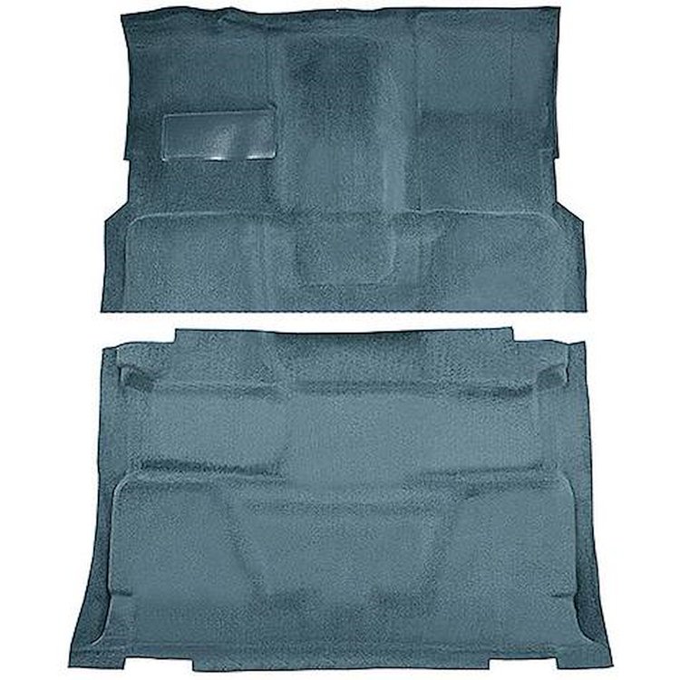 T1197584 1973-74 Chevrolet, GMC Pickup; Crew Cab; Molded Carpet Kit; Loop; Standard Backing; Column & Floor Shift; 4-Speed; 4WD;