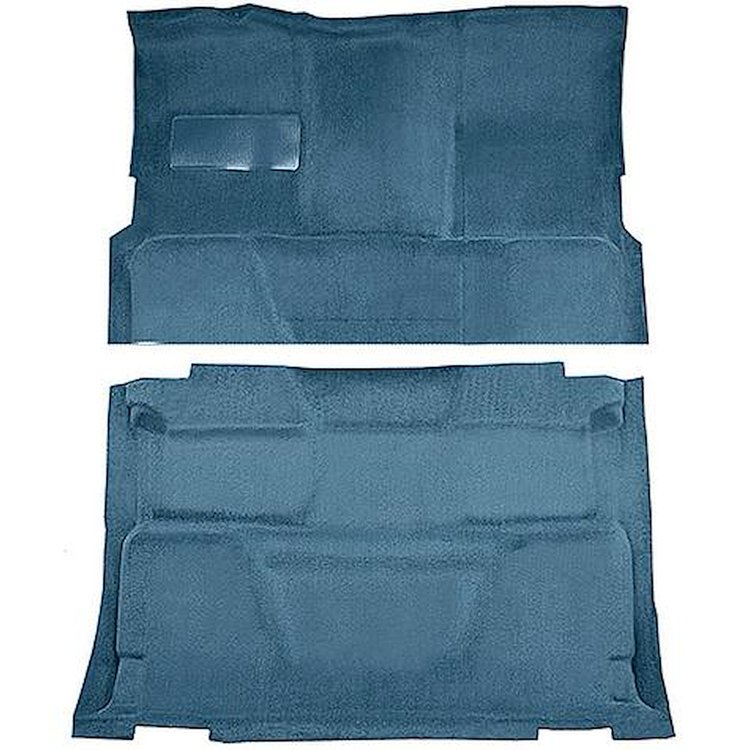 T1197603 1974-80 Chevrolet, GMC Pickup; Crew Cab; Molded Carpet Kit; Cut Pile; Standard Backing; Floor Shift; 4-Speed; High Hump