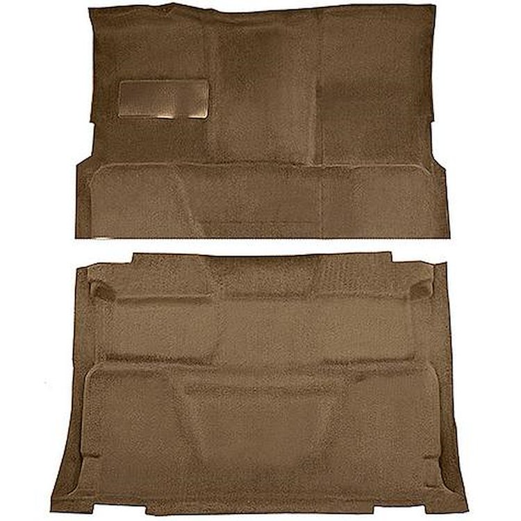 T1197618 1974-80 Chevrolet, GMC Pickup; Crew Cab; Molded Carpet Kit; Cut Pile; Standard Backing; Floor Shift; 4-Speed; High Hump