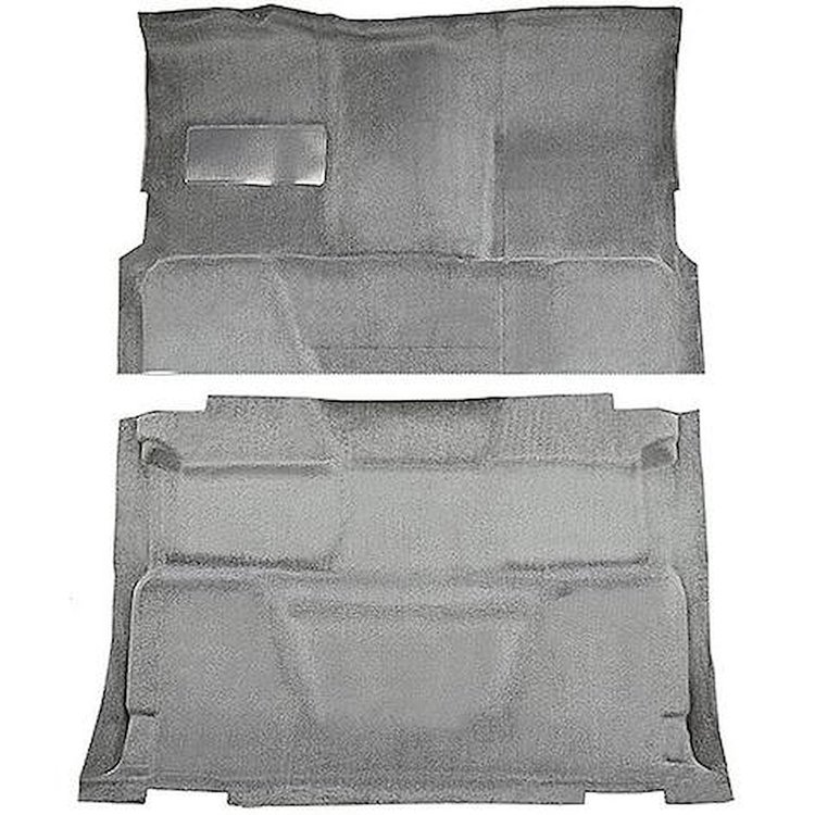 T1197623 1974-80 Chevrolet, GMC Pickup; Crew Cab; Molded Carpet Kit; Cut Pile; Standard Backing; Floor Shift; 4-Speed; High Hump
