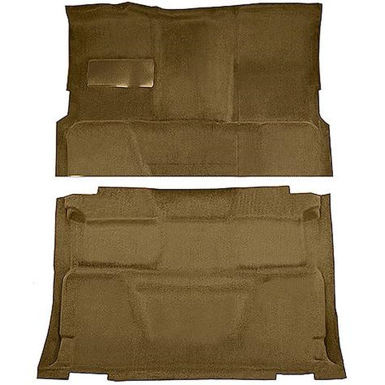 T1197637 1974-80 Chevrolet, GMC Pickup; Crew Cab; Molded Carpet Kit; Cut Pile; Standard Backing; Floor Shift; 4-Speed; High Hump