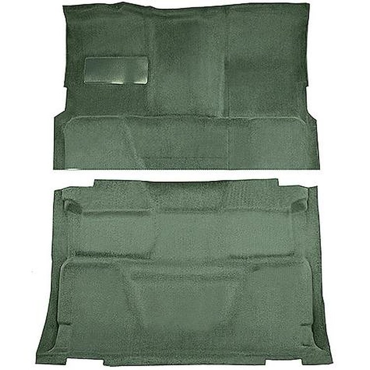 T1197648 1974-80 Chevrolet, GMC Pickup; Crew Cab; Molded Carpet Kit; Cut Pile; Standard Backing; Floor Shift; 4-Speed; High Hump