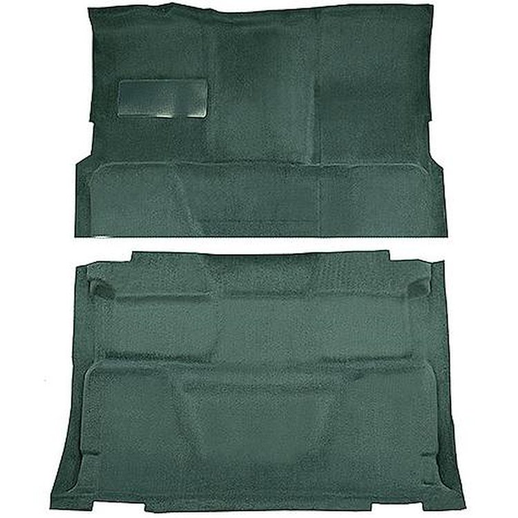 T1197650 1974-80 Chevrolet, GMC Pickup; Crew Cab; Molded Carpet Kit; Cut Pile; Standard Backing; Floor Shift; 4-Speed; High Hump