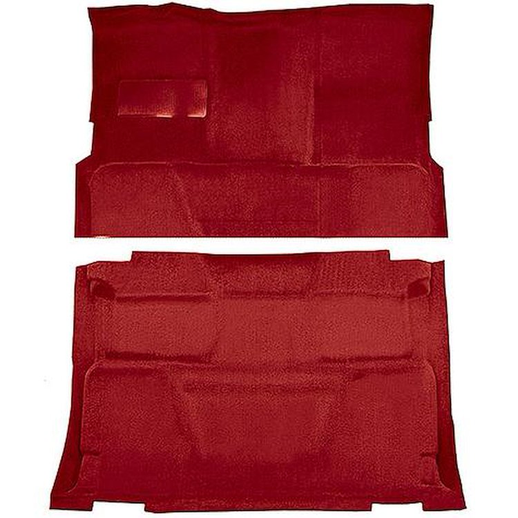 T1197654 1974-80 Chevrolet, GMC Pickup; Crew Cab; Molded Carpet Kit; Cut Pile; Standard Backing; Floor Shift; 4-Speed; High Hump