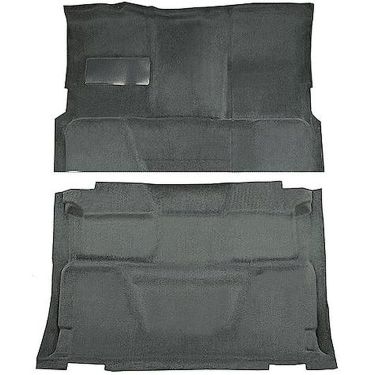 T1197656 1974-80 Chevrolet, GMC Pickup; Crew Cab; Molded Carpet Kit; Cut Pile; Standard Backing; Floor Shift; 4-Speed; High Hump