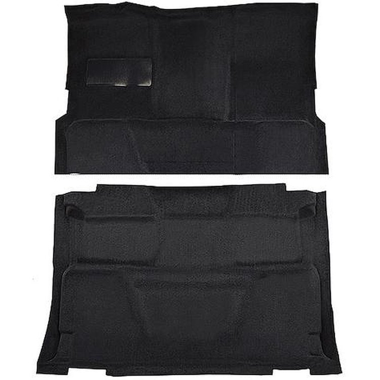 T1197657 1974-80 Chevrolet, GMC Pickup; Crew Cab; Molded Carpet Kit; Cut Pile; Standard Backing; Floor Shift; 4-Speed; High Hump