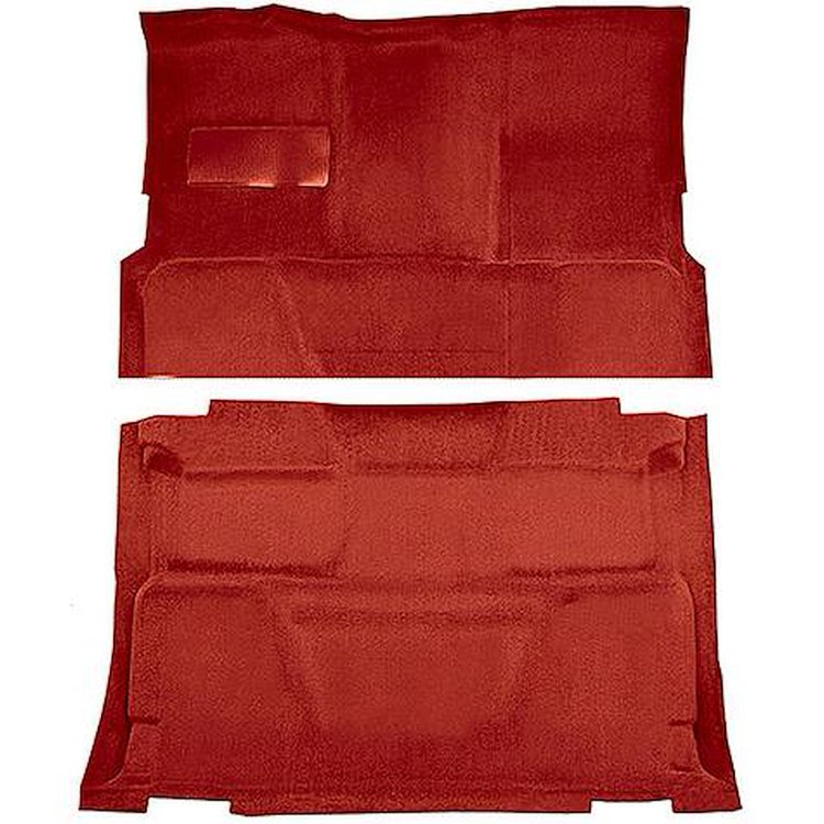T1197658 1974-80 Chevrolet, GMC Pickup; Crew Cab; Molded Carpet Kit; Cut Pile; Standard Backing; Floor Shift; 4-Speed; High Hump