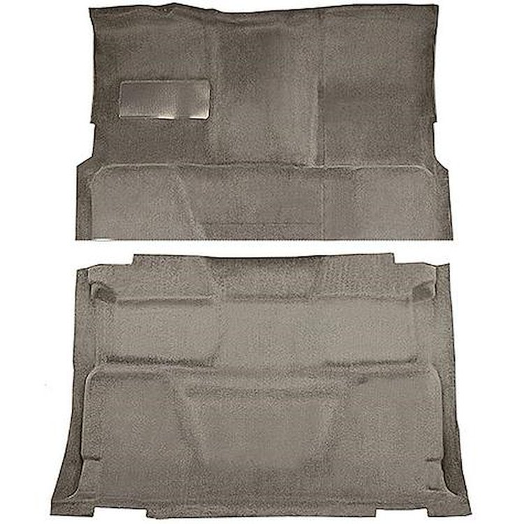 T1197667 1974-80 Chevrolet, GMC Pickup; Crew Cab; Molded Carpet Kit; Cut Pile; Standard Backing; Floor Shift; 4-Speed; High Hump