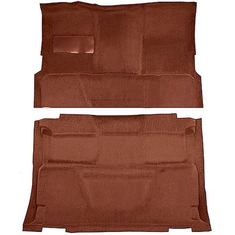 T1197676 1974-80 Chevrolet, GMC Pickup; Crew Cab; Molded Carpet Kit; Cut Pile; Standard Backing; Floor Shift; 4-Speed; High Hump